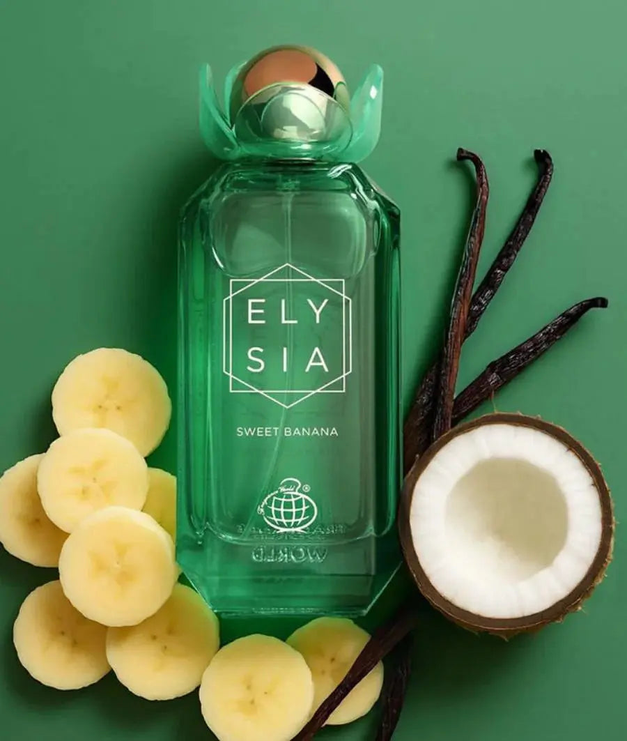 FRAGRANCE WORLD ELYSIA SWEET BANANA EDP 100ML MUJER (MAUI IN A BOTTLE SWEET BANANA KAYALI)